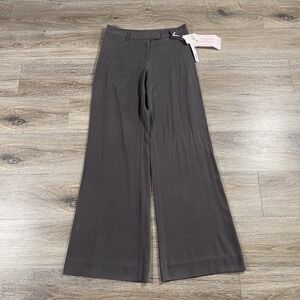 NEW Cabi Women's Pants Trousers 100% Silk Wide‎ Leg Office Lightweight 4 Gray